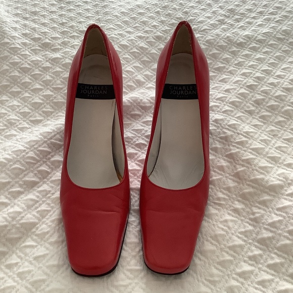 Charles Jordan Red Leather Shoes size 7M - Picture 1 of 7